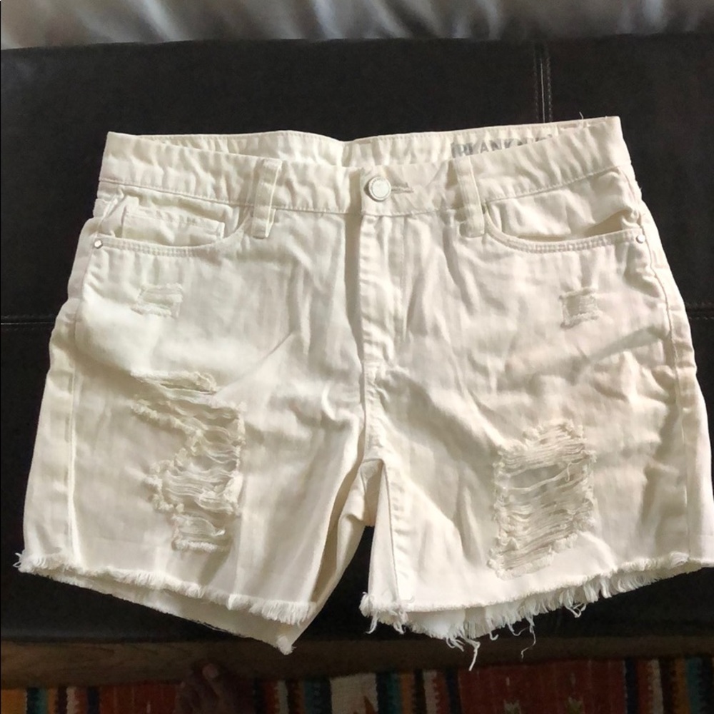 White jean shorts